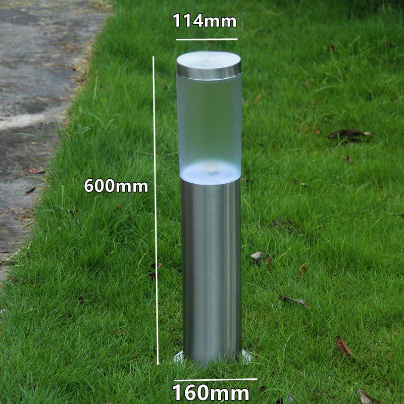Stainless Steel LED Garden Lights - Waterproof Outdoor Cylindrical Ground Lights for Villas and Courtyards.