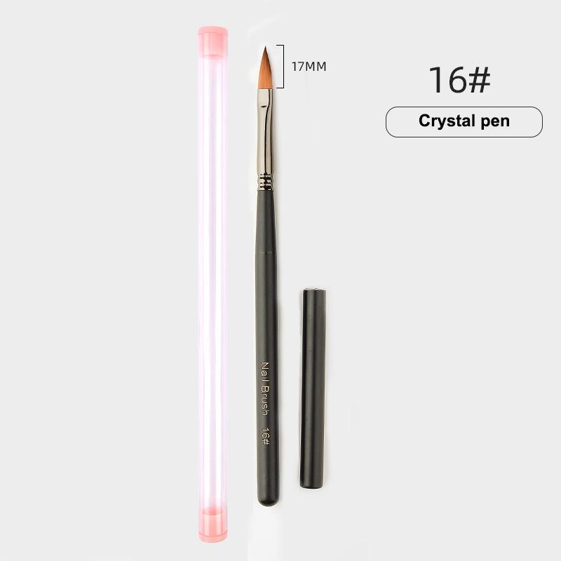 Wooden Handle Nail Drawing Brushes For Manicure Lines Painting Gradient Uv Gel Extension Builder Drawing Pen