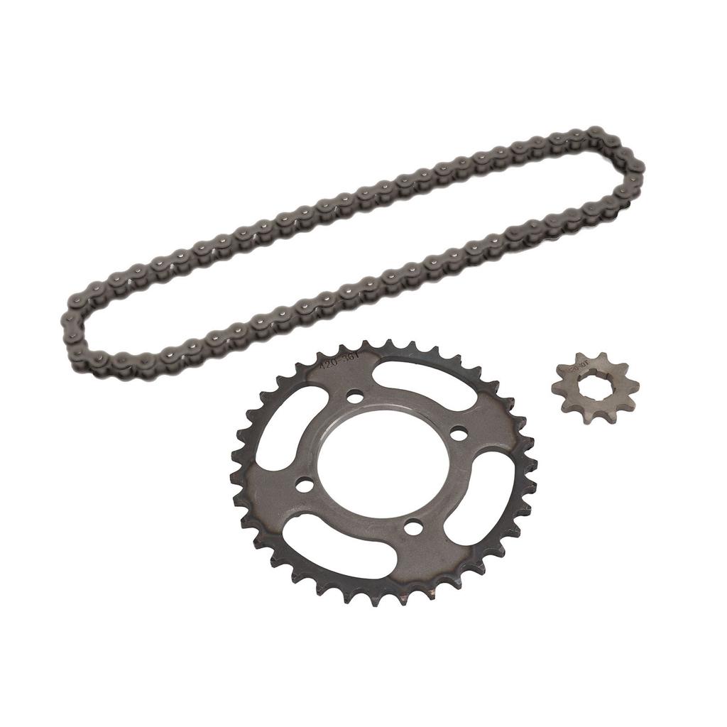 420 Chain Sprocket Set Steel 10T Front Motor Sprocket 36T Rear Chain Wheel Sprocket with 60 Link Drive Chain for DIY