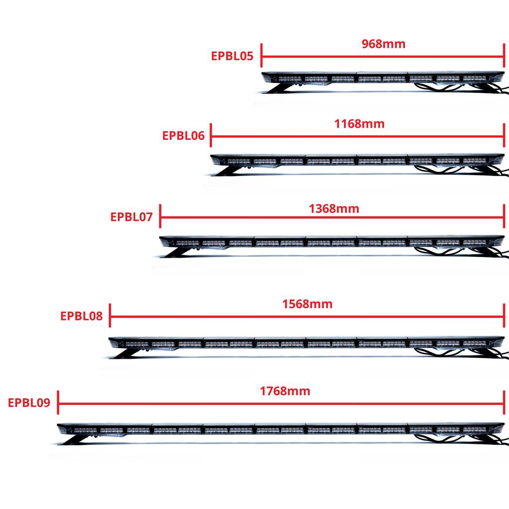 LED Warning Light Bar 684W, Ece R65 Homologation - 51 Lighting Modes Orange