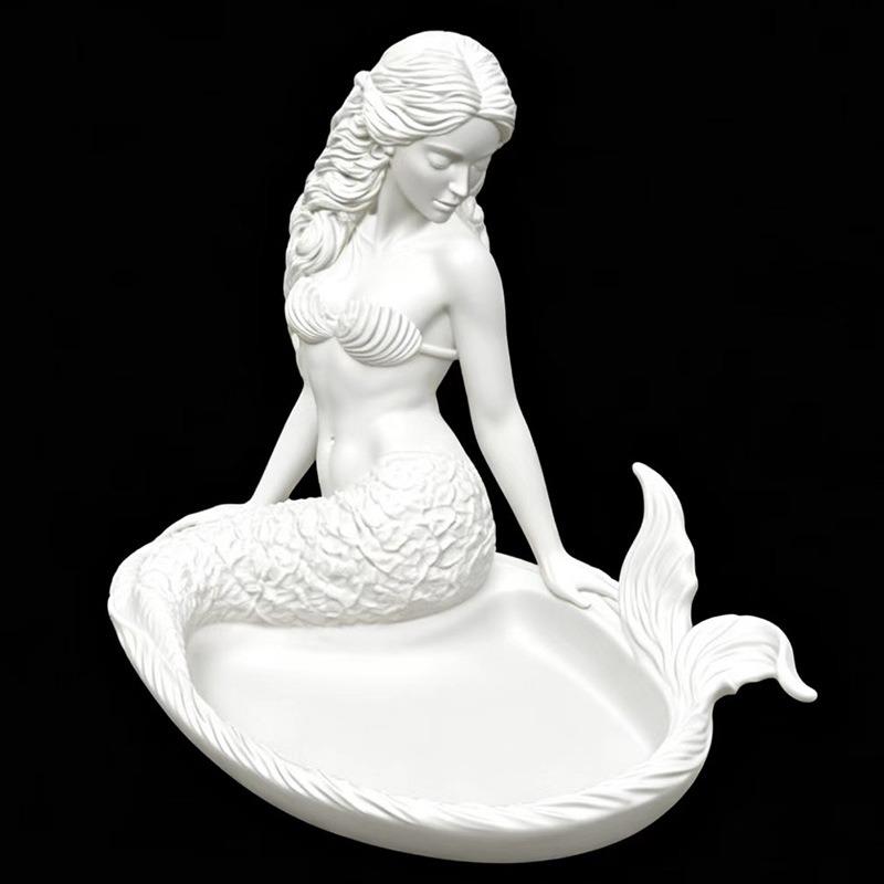 1PC New Product 3D Printing Mermaid Jewelry Tray, Mythical Decorative Disc, Dressing Table, Desktop Jewelry Storage Ornament