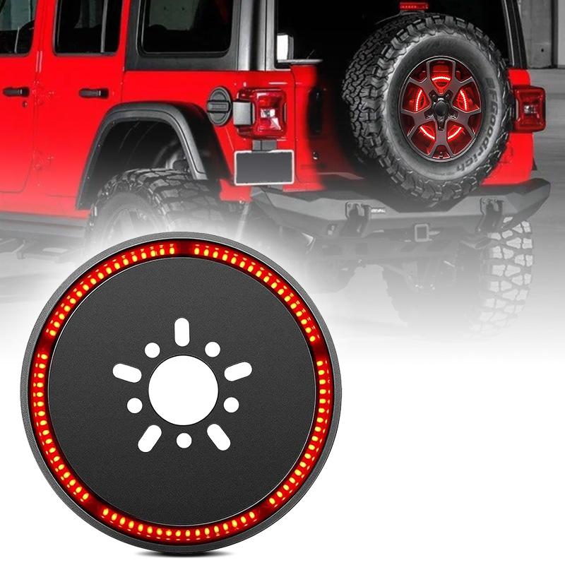 Spare Tire Brake Light For Jeep Wrangler TJ JK JL Unlimited Rubicon Sahara X Sport 1996- Rear Tail Wheel Tyre Lamp