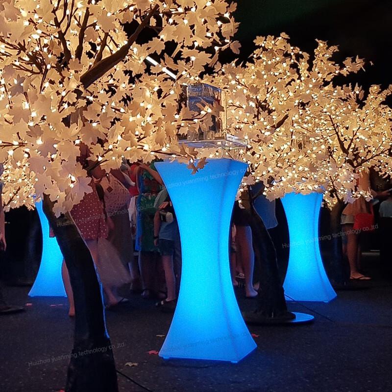 Rechargeable LED Luminous Square Table
