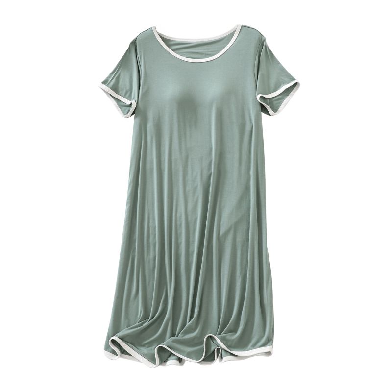 Women Loose Casual Nightdress Short Sleeve Dress