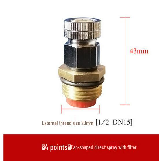 All-Copper Atomizing Nozzle for Dust Control and Cooling in Construction Sites and Agriculture