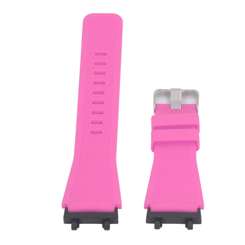 Smart Watch Band for Men Women Metal Silicone Solid Color Elastic Soft Smartwatch Replacement Strap