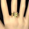 Egyptian Ankh Cross Ring for Women Men Stainless Steel Gold Plated Anubis Life Symbol Adjustable Finger Ring Party Jewelry Gift