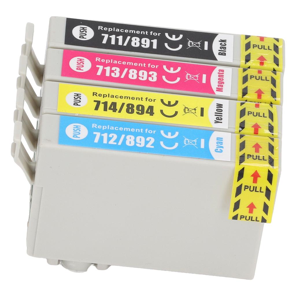 4 Stück Tintenpatrone Schwarz Cyan Magenta Gelb Hohe Seitenkapazität Druckerpatrone für Stylus D78 D92 D120 DX4000 DX4050