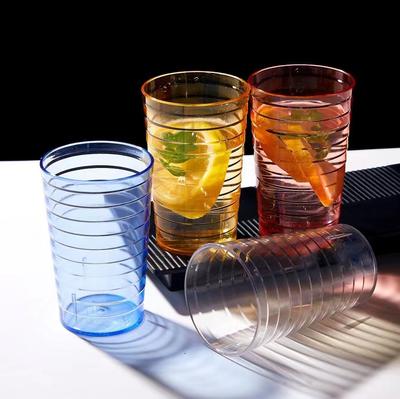 5 sztuk Kolorowy Plastikowy Kubek Zimnej Wody Przezroczysty Antypoślizgowy Kubek Na Wodę Restauracyjny Kubek Na Piwo Kubek Do Napojów Kubek Do Płukania Ust