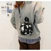 Milk Pattern Backpack Women Bag Trendy Fashion Shoulder Bag Casual Crossbody Bag