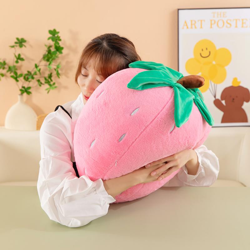 Strawberry Throw Pillow Plush Toy Fruit Sleeping Girl Bed Cushion Sofa Super Soft Doll Student