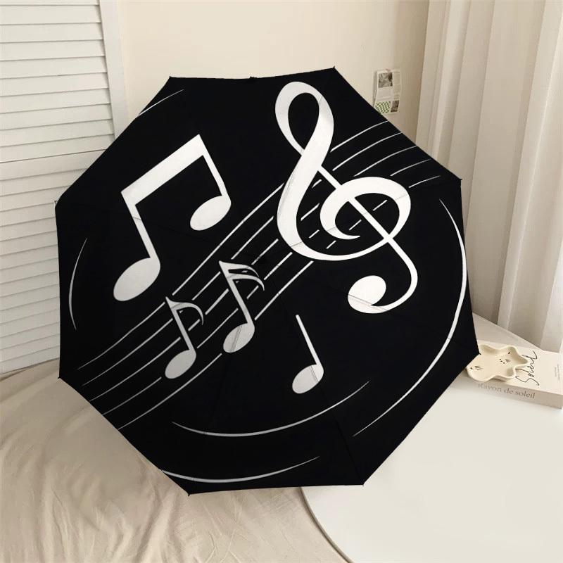 

1PC music note g clef Umbrella-8-Rib Reinforced, Automatic Open, Lightweight & Durable, Cute Fashion Accessory for Outdoor-W192