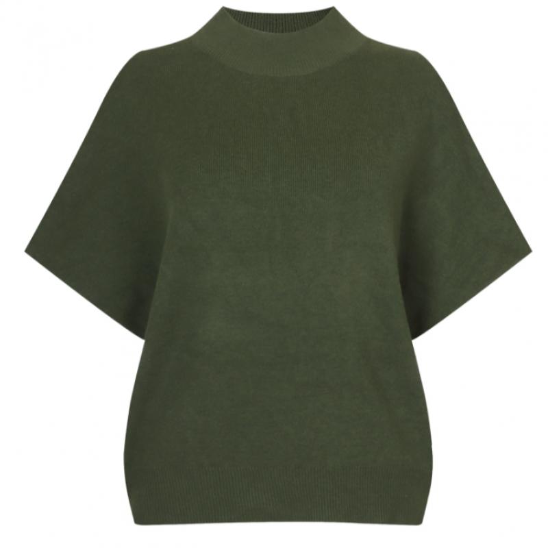 Shop   Women S Plain Mock Neck verSatile midSeaSon SS Knit Black Bom Wkn260045