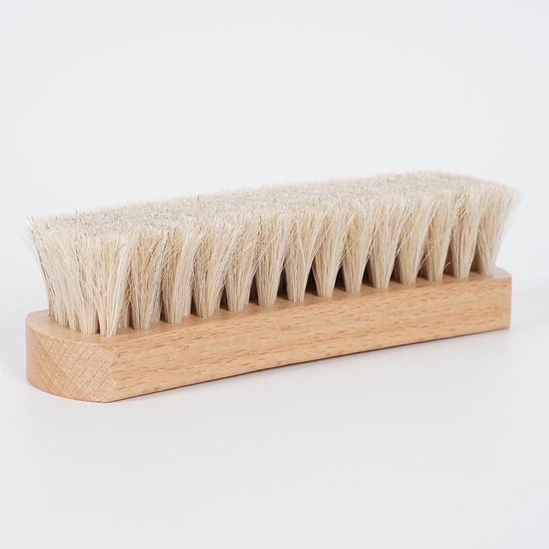 Versatile Beechwood Horsehair Brush - Ideal for Household Cleaning, Dust Removal, Shoe Care, and Oiling with Soft Bristles