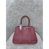 Borsa da giardino cucita a mano con filo cerato, ferramenta interamente in acciaio, borsa da donna portatile in pelle bovina primo strato con motivo a collo di mucca Ntogo