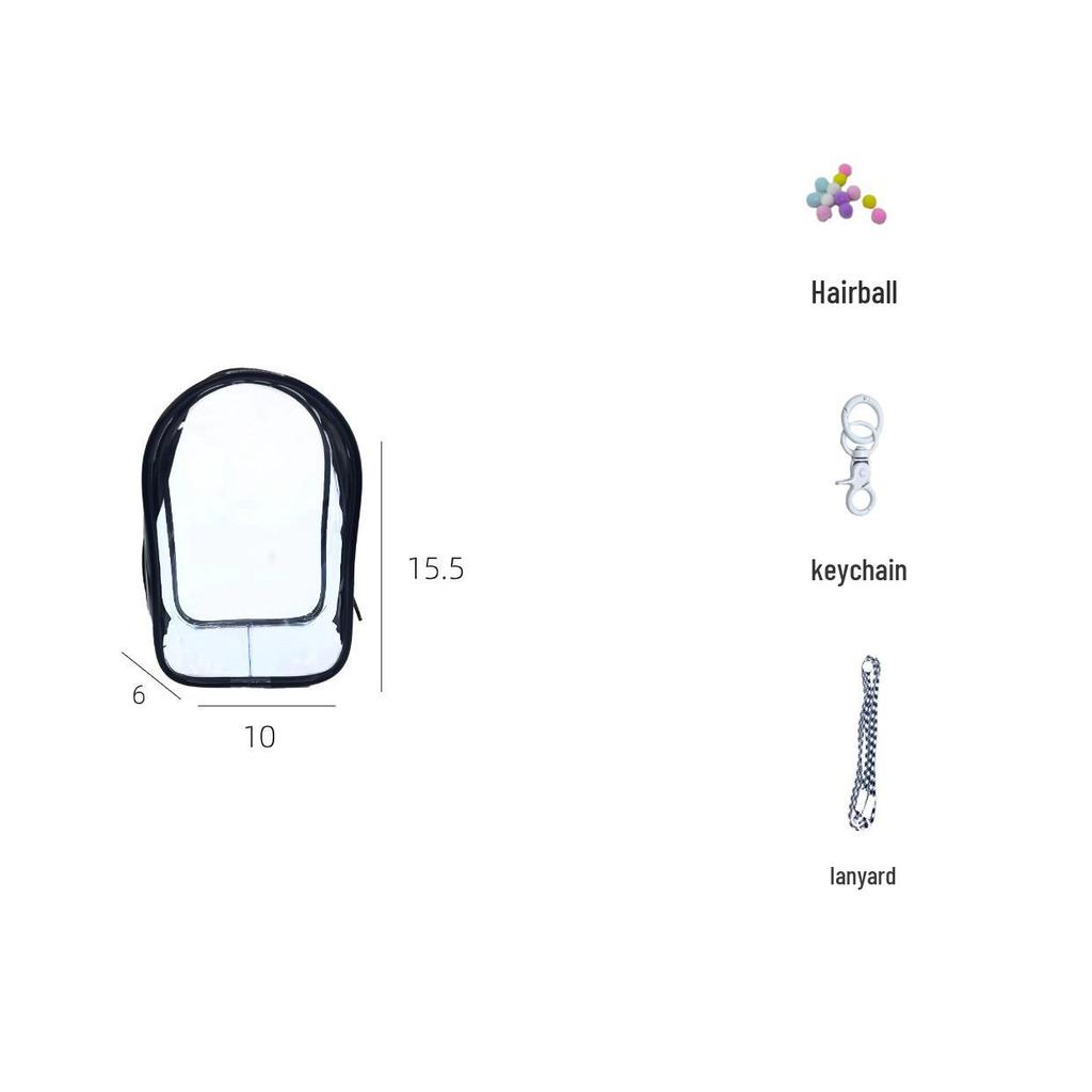 18.5cm Cotton Doll Pull Figure Blind Box Stroller Bag - Dustproof, Thickened, Clear PVC Hanging Doll Bag