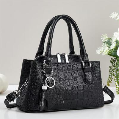 Women‘s Crocodile Pattern Tote Bags with Top Handle Crossbody Purses Handbag and Purse Faux Patent Leather Top-handle Work Shoulder Satchel  for Women