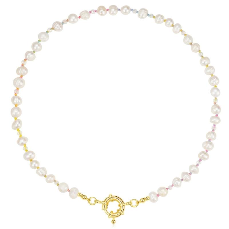 Colorful Bead Necklace Handmade Necklace Adjustable Necklace Fashion Neck Jewelry Charm Necklace Present for Women