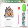 2D/Flat Xmas House DIY Diamond Painting Tabletop Ornaments Kit Table Top Diamond Painting Ornament Kits Desktop Diamond Art Kits