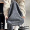 Autumn/Winter 2026 Women's High Waist Slim Fit Wide Leg Floor-Length Pants with Plus Velvet Cashmere.