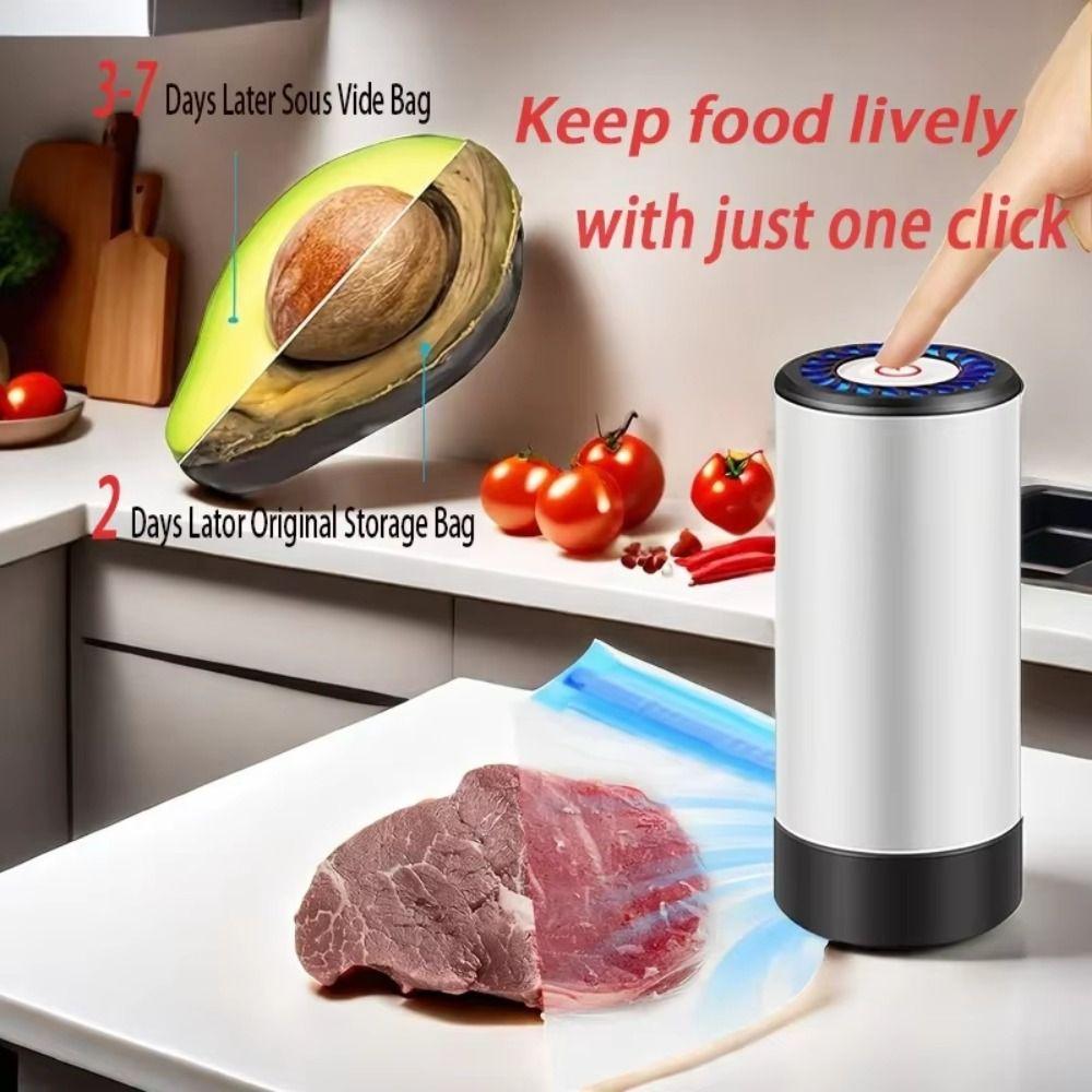 Low Noise Electric Vacuum Pump Mini Body Compressed Bag Air Pump Vacuum Bag Pump  Food Preservation