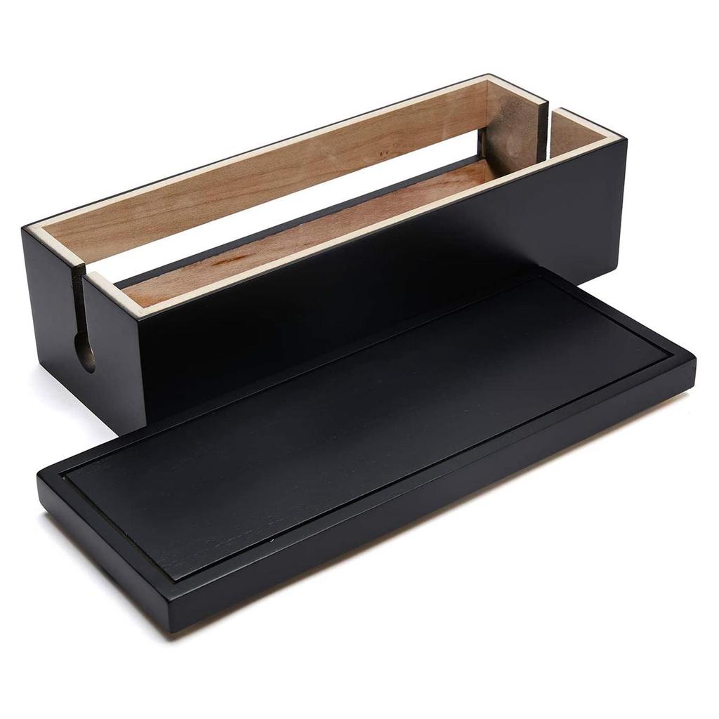 Kabelmanagementbox, 14,8x5,6x4,8 Zoll, Holzgehäuse, Kabelsortierer für Schreibtisch, TV, Computer, USB zum Abdecken und Verstecken von Kabeln