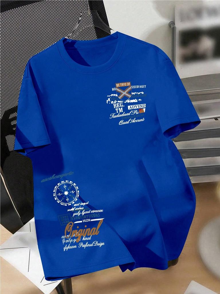Summer New Style Unisexs Tshirt Street Casual Fashion Simple Soft Comfortable Breathable D Letter Pattern Print