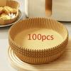 50/100 Pcs Heat Resistant Baking Paper Bowl Non-Stick Oil-Absorbing Paper Air Fryer Paper  Oven