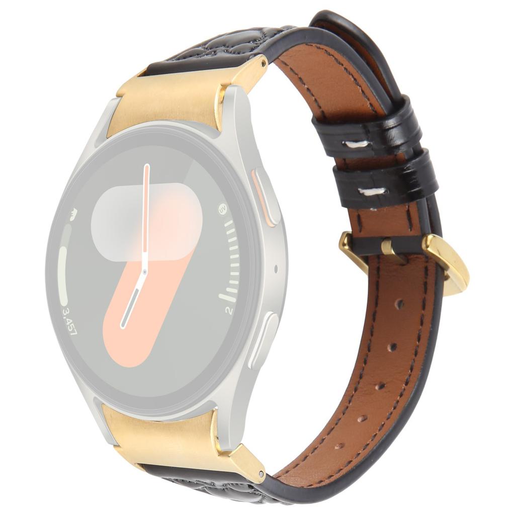 Watch Band for Samsung Galaxy Watch7/Watch6/Watch5/Watch4/Watch FE Heart Pattern Embossed Cowhide Leather Strap