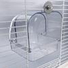 Bird Cage Mounted Shower Room Antisplashing Hangable Bathing Tub for Parakeets