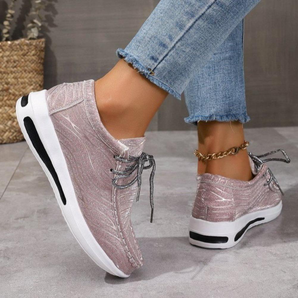 Fashion Shoes Woman 2025 Low Heels Female Footwear Slip On Sneakers Round Toe New Dress Sports Summer Big Size Casual Leisure PU Fabric