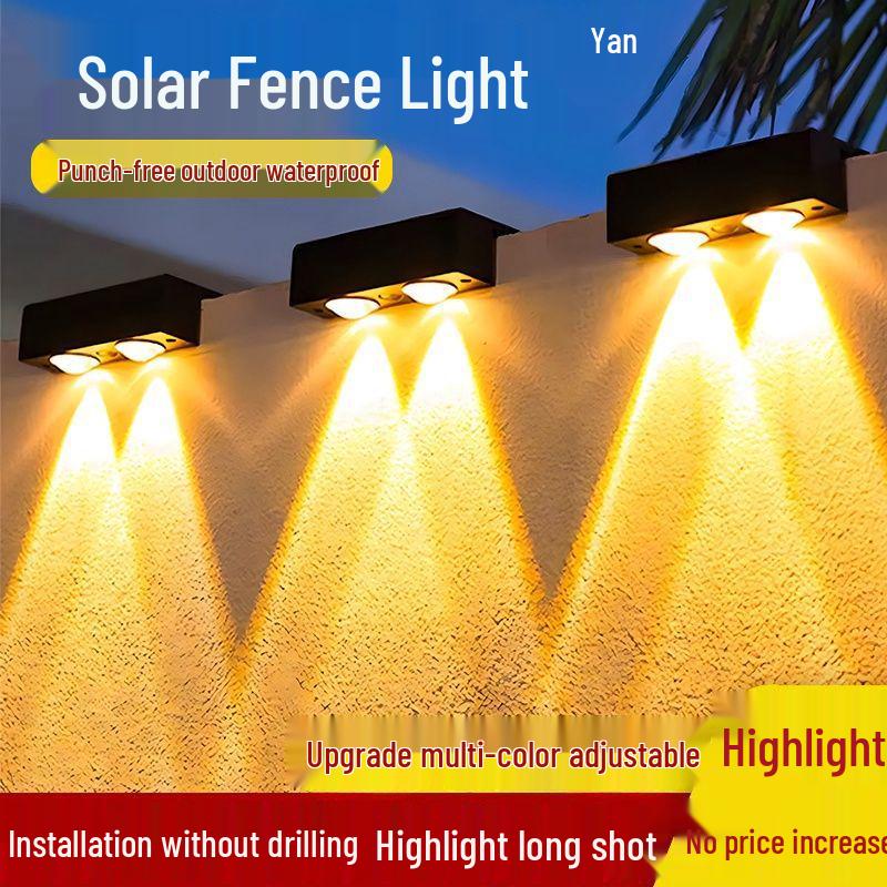 Waterproof Solar Wall Light - Outdoor Courtyard & Garden Decorative Spotlight