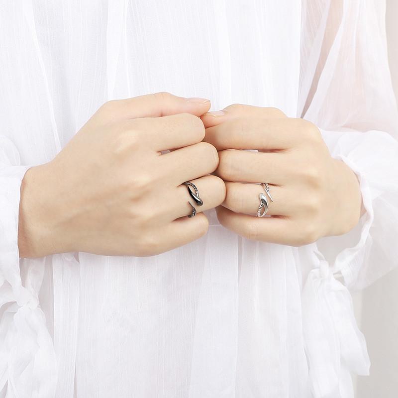 925 Premium Quality Silver Rope Snake Rings For Couples With Unique Adjustable Design