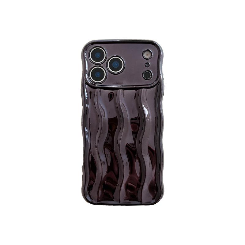iPhone 17 Pro Max Case - 3D Wave Pattern, Electroplated Soft Shell, Fits iPhone 13, 14, 15, 16