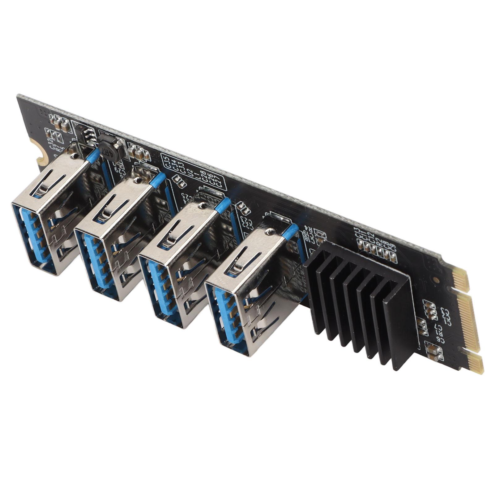 

Перехідник M.2 NVME на PCIE 1X M.2 NVME на 4 порти PCIE 1X USB 3.0 Розсіювання тепла 4 PCIE Графіка