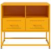 TV Stand Mustard Yellow 68 X 39 X 60.5 Cm Steel