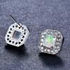 Wish Hot Sale White K Square Opal Stud Earrings Versatile Earrings