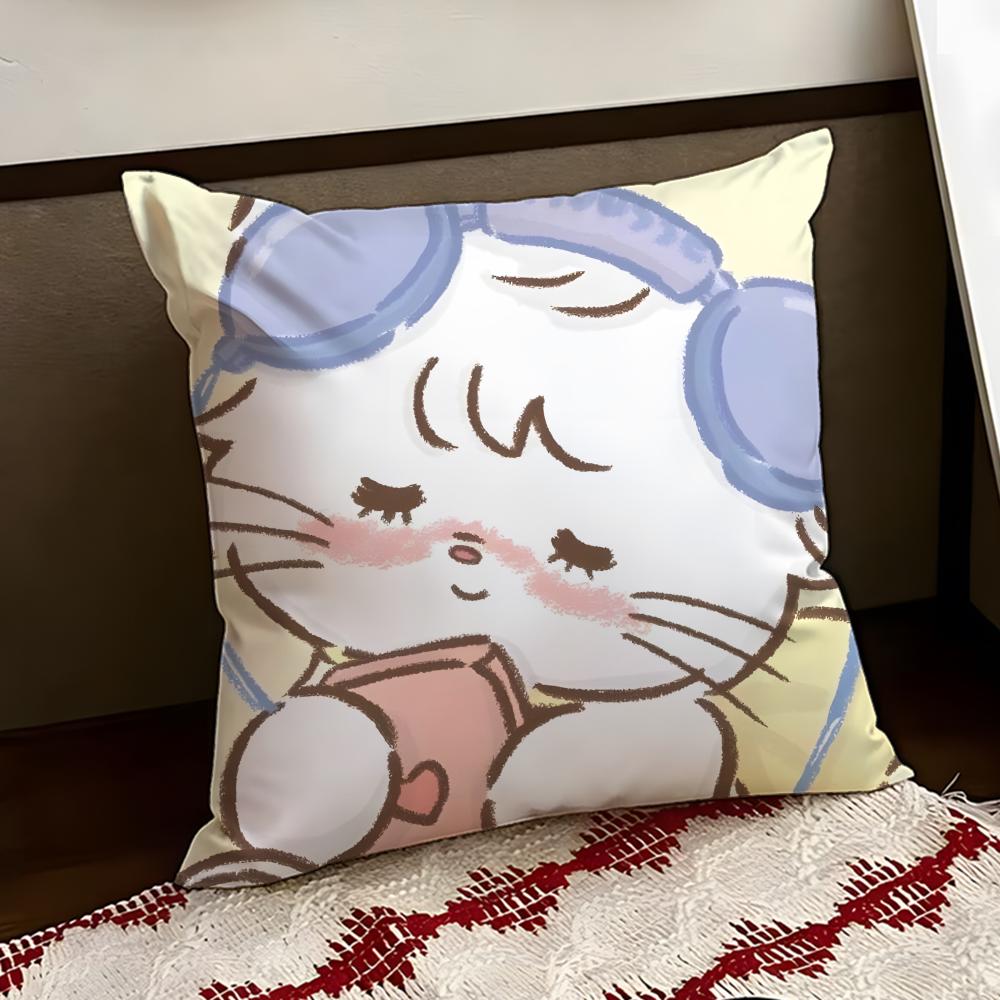 Cartoon MMikko Cushion Cover Reversible Soft Durable Pillow Cover Home Car MultiScene Use for Daily Comfort