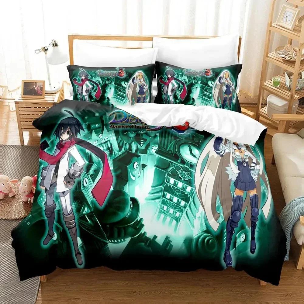 Breathable Elegant King Queen Quilt Comforter 3D Print Anime Disgaea Bed Size Boys Adult