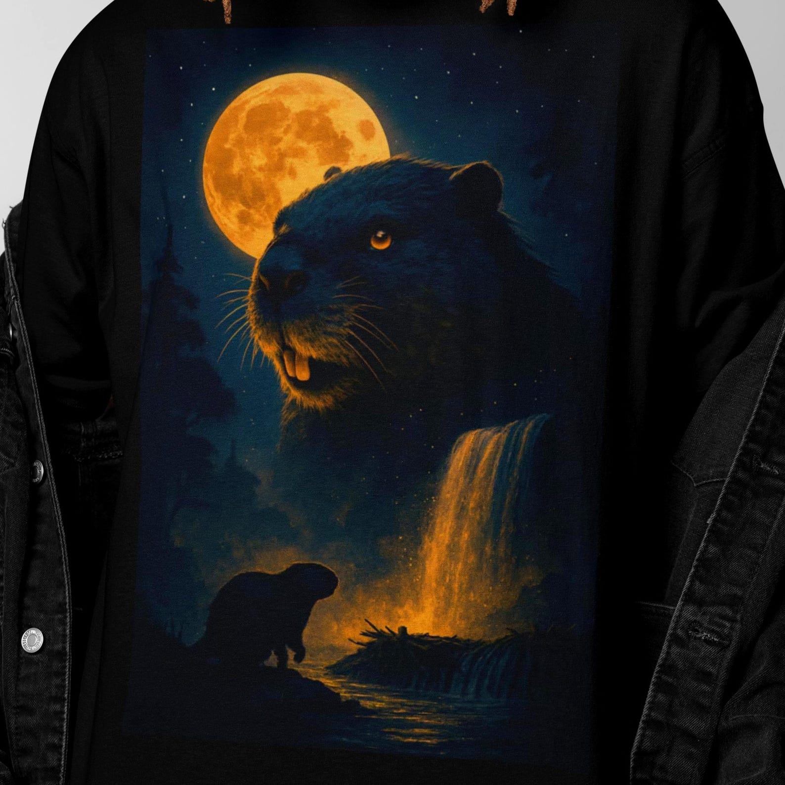 Beaver Vintage 90s Graphic Style Tshirt, Retro Beaver T-Shirt, Nature Beaver Y2k Streetwear, 2000s Beaver Gift 3XL