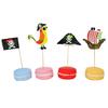24Pcs Cake Toppers Pirate Theme Fruit Picks Insert Card Halloween Party Decor