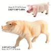 Oenux 2-Pieces Set Of Large Farm Animal Horse Cow Pig Sheep Goat Donkey Model Action Figures PVC Educational Cute Kids Toy Gift
