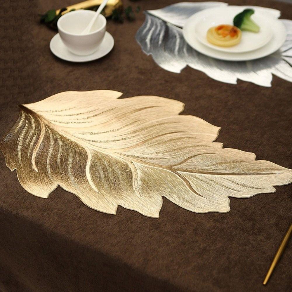 2Pcs Non-Slip PVC Table Mat Anti-stain Decorative Table Mat Tableware Pad  Table Decoration