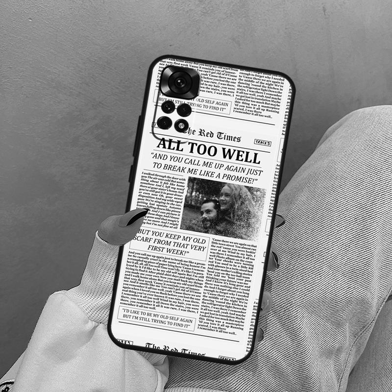 All Too Well Lyrics For Xiaomi Redmi Note 14 10 11 12 13 15 Pro Plus Case Cover For Redmi 15 15C 14C 10C 12C 13C