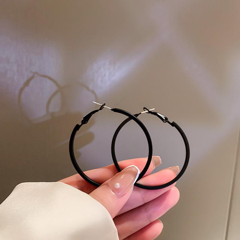 European and American silver needle simple zircon earrings exaggerated personality design earrings high-end versatile temperament earrings