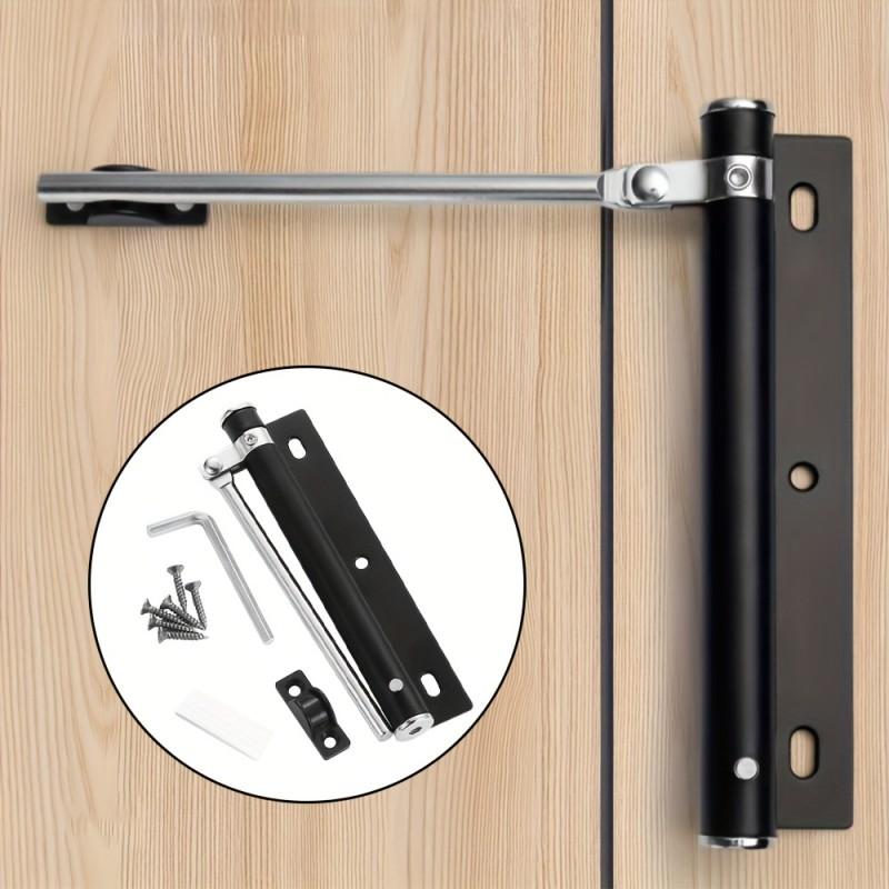 2pcs Lightweight Stainless Steel Automatic Door Closer Device ls Quiet AndSuitable For Residential Use With Screw Accessories