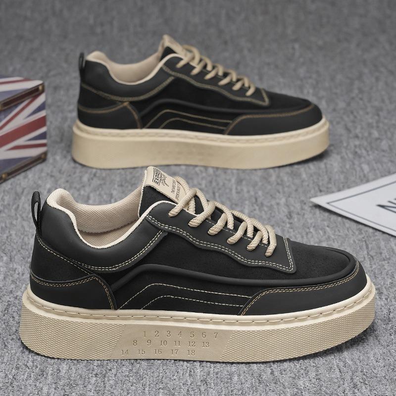 Men's Shoes New Spring Sports and Leisure Trend Soft Baseplate Shoes Men's Platform Non-slip Versatile Trendy Shoes