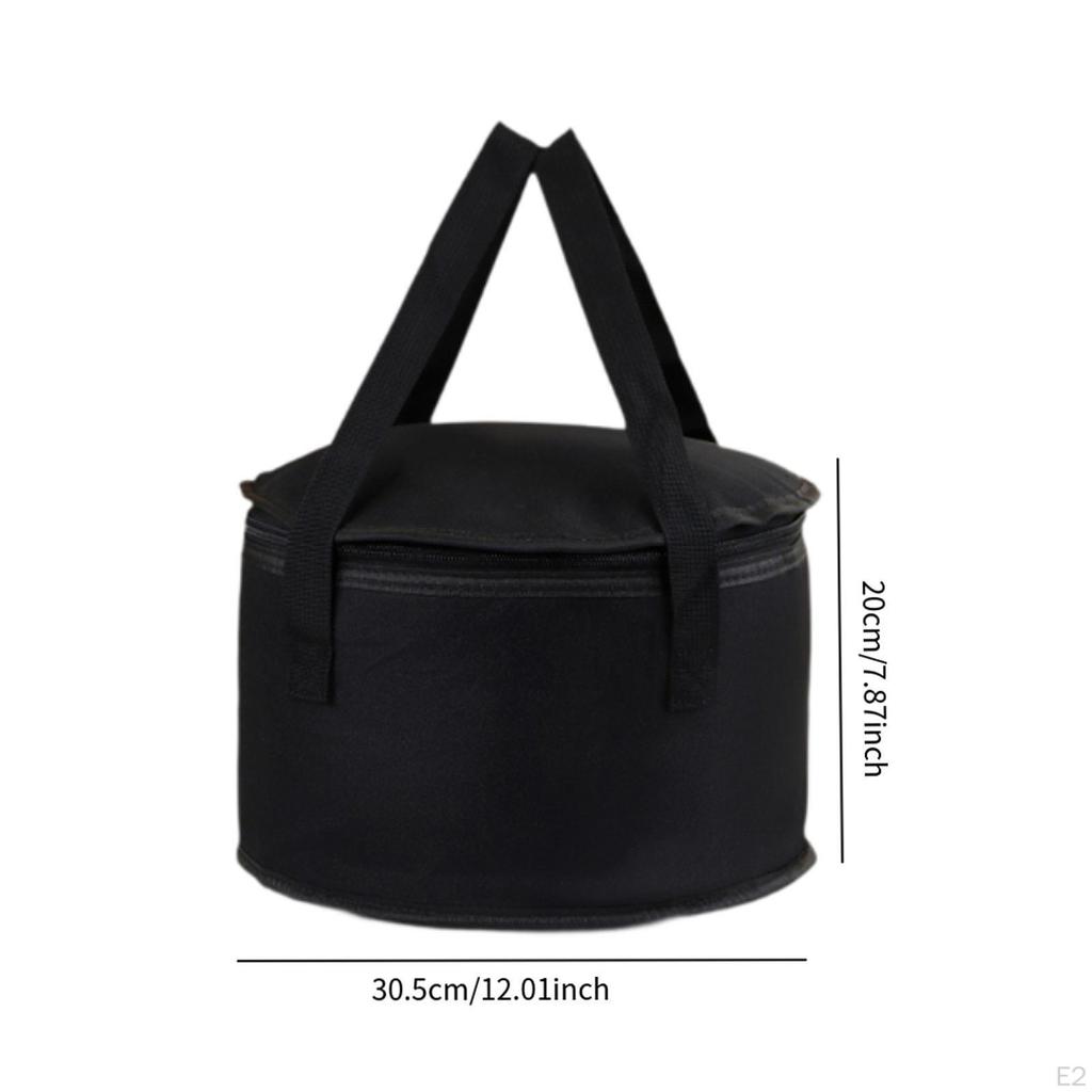 Insulated Food Bag Foldable Reinforced Handles Reusable Delivery for Hiking Barbecue