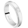 Bo Family 925 Sterling Silver Rotating Diamond-Inlaid Signature Ring Set - Double Row Full Diamond Couple Rings for Luck.