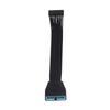 Small Mini USB 3.0 19/20 Pin Internal Extension Header Adapter Cable Black Flat Wire Cable for Motherboard 5.9inch/15cm